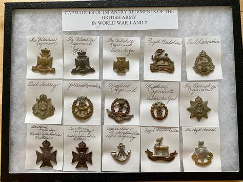 vintage cap badges  infantry regiments   british army  ww