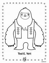 Yeti Coloring 792px 49kb sketch template