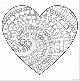 Heart Mandala Pages Coloring Color Online Printable sketch template