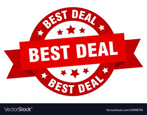 deal  ribbon isolated label  deal vector image