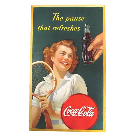 coca cola cardboard poster