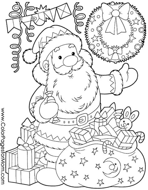 christmas coloring page  adults santa