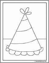 Birthday Coloring Hat Pages Happy Kids Party Hats Printable Color Colorwithfuzzy sketch template