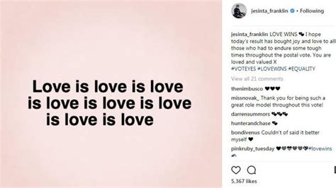 Australian Marriage Equality How Celebrities Reacted To Same Sex Vote