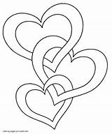 Hearts Coloring Pages Print Printable Heart sketch template