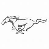 Ford Mustang Logo Drawing Pony Getdrawings Window Decal sketch template