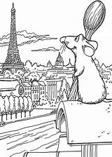 Ratatouille Coloring Pages Paris Disney Kids Printable Choose Board Sheets sketch template