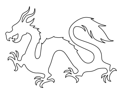 printable chinese dragon template