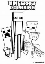 Minecraft Printable Coloring Pages Activity Mob Source sketch template