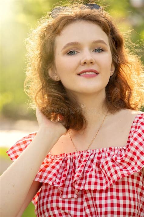 Red Hair Girl Stock Image Image Of Green Beauty Female 152553401