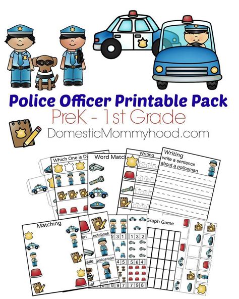police officer printable cover domesticmommyhoodcom community