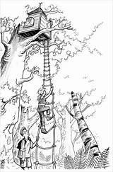 Baumhaus Treehouse Magisches Magische Ausmalbilder Printablee Cabane Magique Coloriage Malvorlage Nana Auf Zuhause Suche Malvorlagen Dinosaurs Scholastic sketch template