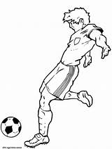 Ausmalbild Foot Kostenlos Fussballspieler Joueur Ausdrucken Soccer Fussball Malvorlage Players Nouveau Malvorlagen Famous Drucken Kicking sketch template