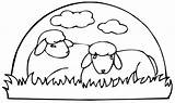 Ovelhas Biblico sketch template