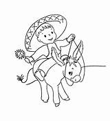Donkey Coloring Mexican Pages Baby Ride Boy Riding Color Jesus Sunny Drawing Getdrawings Luna Getcolorings sketch template