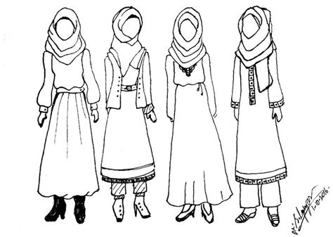 outfit designs sketched some hijab style fashion design outfits ink
