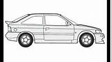 Escort Ford Cosworth Rs Draw sketch template