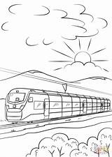 Ausmalbilder Bahn Bus Intercity sketch template