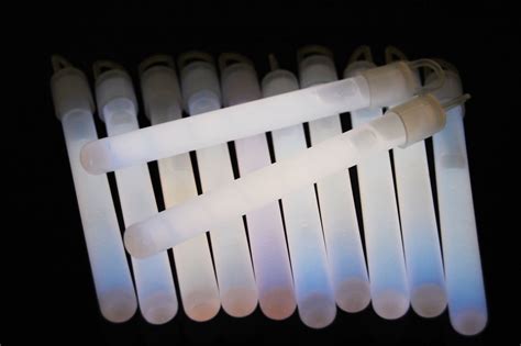 4 Inch Premium White Glow Sticks With Lanyards 25 Count