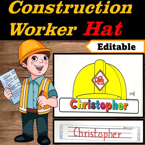 construction hat printables