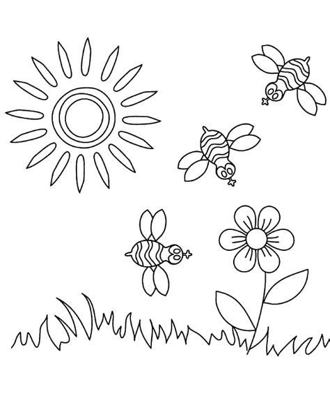 sunny weather coloring coloring pages
