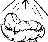Manger Nativity Clipartmag Bestcoloringpagesforkids Birth sketch template