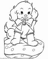 Coloring Puppy Pages Print Christmas Popular sketch template
