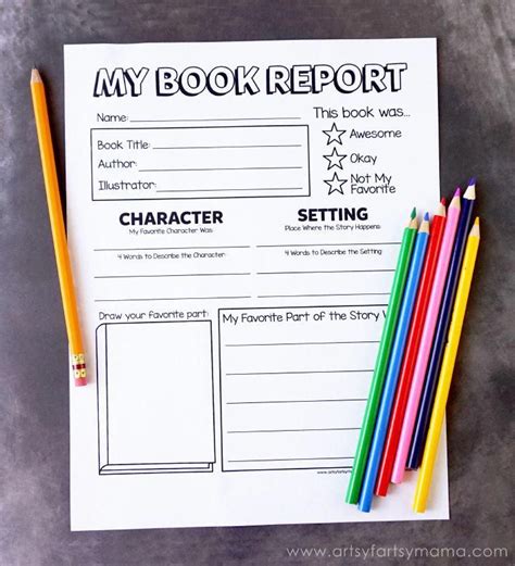 easy book report template   students   review  elements