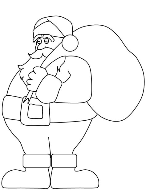 easy santa coloring pages