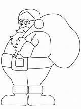 Santa Coloring Pages Christmas Claus Simple Template Kids Sack Easy Print Advertisement Book Templates Procoloring Coloringpagebook sketch template
