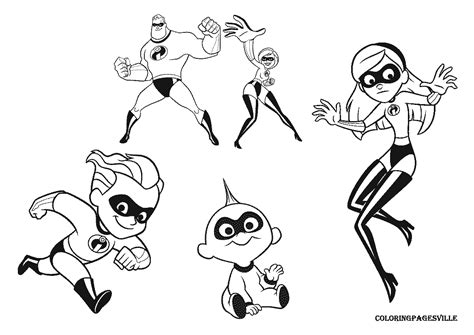 incredibles  coloring pages   print