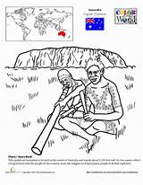 Uluru Coloring Rock Ayers History Colouring Aboriginal Geography Child Education Pages Worksheets Australia Didgeridoo Kids 389px 83kb Visit sketch template