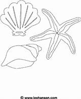 Coloring Sea Shells Printable Seashells Beach Sheet Pages Leehansen Shell Summer Tropical Print Parenting Starfish Ocean Fish Star Sheets sketch template
