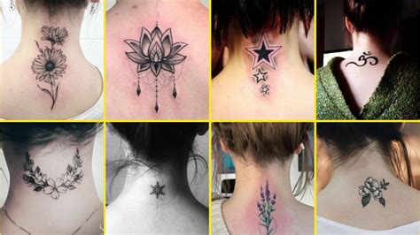 40 Back Neck Tattoos For Girls 2023 Cute Back Neck Tattoo Ideas For