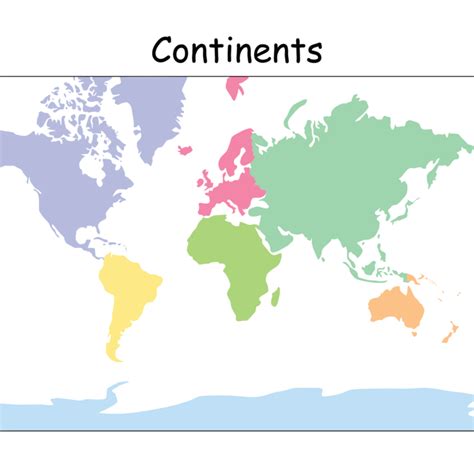 continent maps  teaching  continents   world