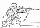 Coloring Sniper Army Pages Printable Main Drawing sketch template