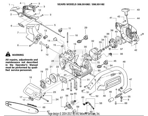 poulan craftsman  gas chain  parts diagram  repair parts handle  controls