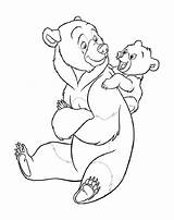Bear Brother Coloring Color Pages Kids Printable Print Disney sketch template