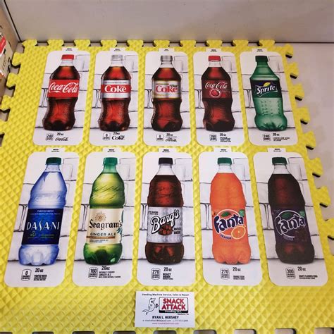 royal vendors soda vending machine oz bottle vend label kit snack attack vending llc