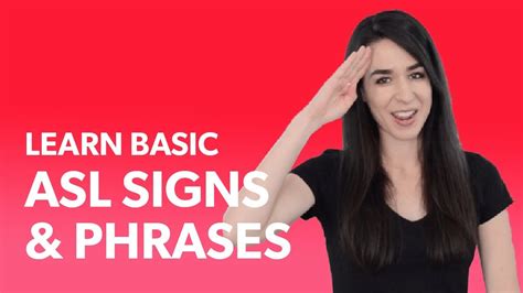 basic asl signs  beginners learn asl american sign language