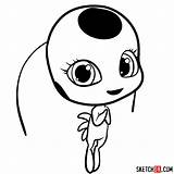 Tikki Ladybug Draw Miraculous Kwami Sketchok Plagg sketch template