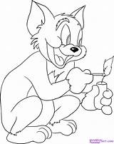Tom Jerry Coloring Drawing Pages Cartoon Draw Cat Characters Character Famous Print Simple Color Film Info Getdrawings sketch template