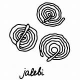 Jalebi sketch template