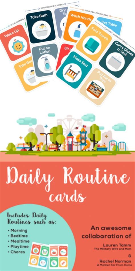 printable daily routine picture cards printable card