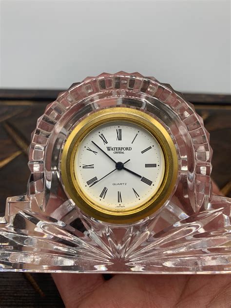 waterford crystal small beautiful clock etsy