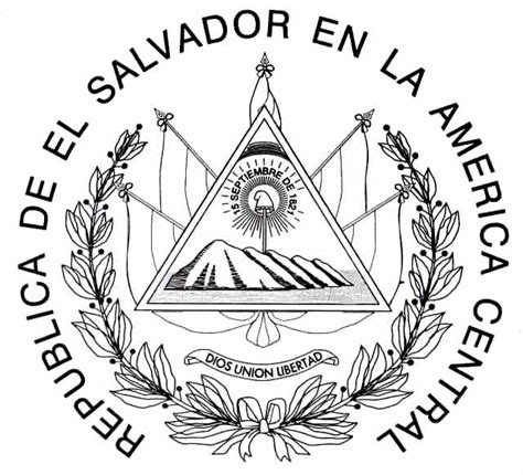 Escudo De El Salvador Para Colorear El Salvador Mi País
