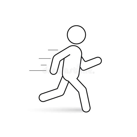 man  running   bag  icon hurrying   transport vector