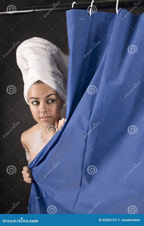 Beautiful Woman Taking A Shower Royalty Free Stock Images Image 8206729