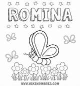 Romina Preescolar Colorear Nombres sketch template