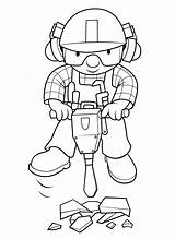 Bob Builder Coloring Pages Baumeister Der Clipart Coloringpages1001 Bobs Burgers Louise Clipground Animated Cartoon Template sketch template